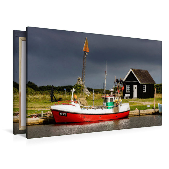 Premium textile canvas Premium textile canvas 120 cm x 80 cm across No. Lyngvig harbor was initially used to ship building materials for the lighthouse from Ringkøbing 