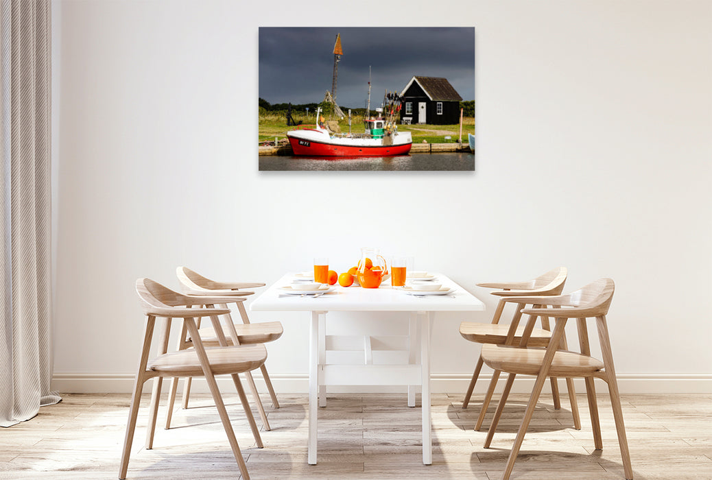 Premium textile canvas Premium textile canvas 120 cm x 80 cm across No. Lyngvig harbor was initially used to ship building materials for the lighthouse from Ringkøbing 