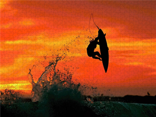 Nachtsurfen bei Sonnenuntergang - CALVENDO Foto-Puzzle - calvendoverlag 39.99