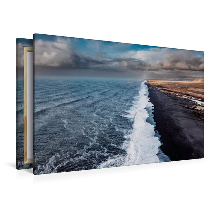 Premium Textil-Leinwand Premium Textil-Leinwand 120 cm x 80 cm quer Reynisfjara Beach