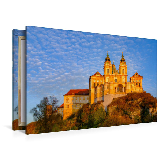 Premium Textil-Leinwand Premium Textil-Leinwand 120 cm x 80 cm quer Stift Melk