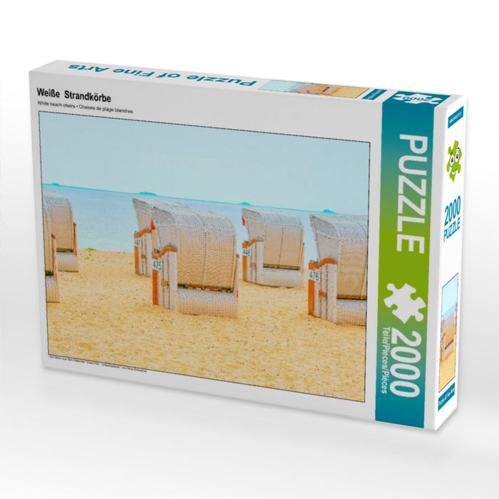 Chaises de plage blanches - Puzzle photo CALVENDO 