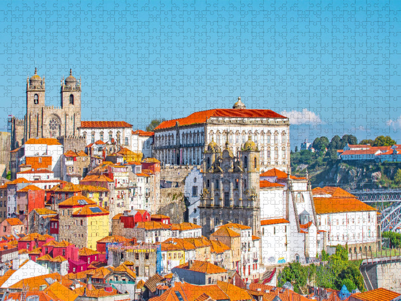 Blick auf die Kathedrale von Porto - CALVENDO Foto-Puzzle