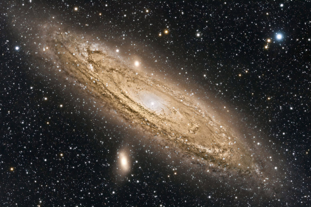 Premium Textil-Leinwand Premium Textil-Leinwand 120 cm x 80 cm quer Andromeda Galaxie Messier 31