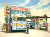Bus Station in Amerika 1950er Jahre - CALVENDO Foto-Puzzle - calvendoverlag 29.99