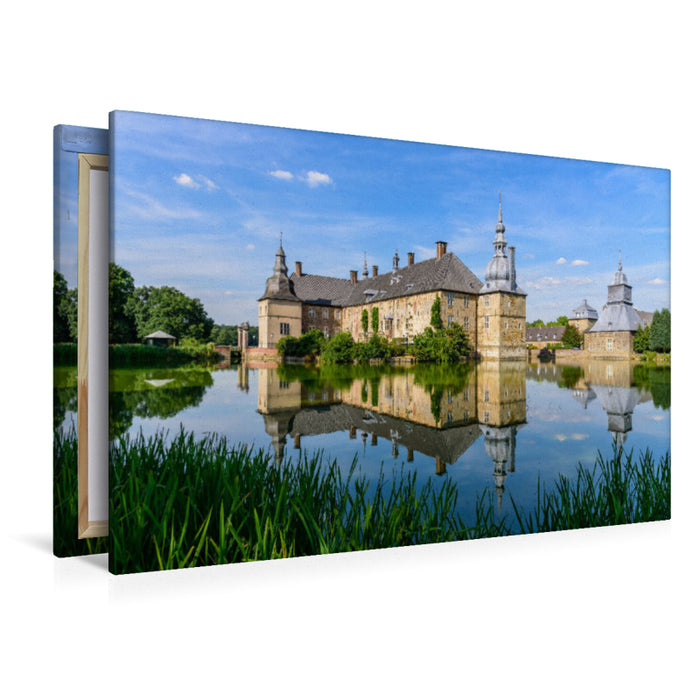 Premium Textil-Leinwand Wasserschloss Lembeck, Recklinghausen