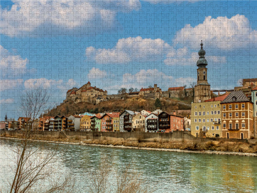 Blick auf Stadt und Burg Burghausen - CALVENDO Foto-Puzzle - calvendoverlag 29.99