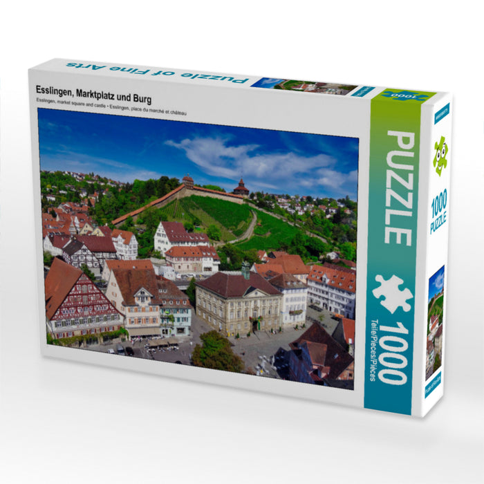 Esslingen, market square and castle - CALVENDO photo puzzle 