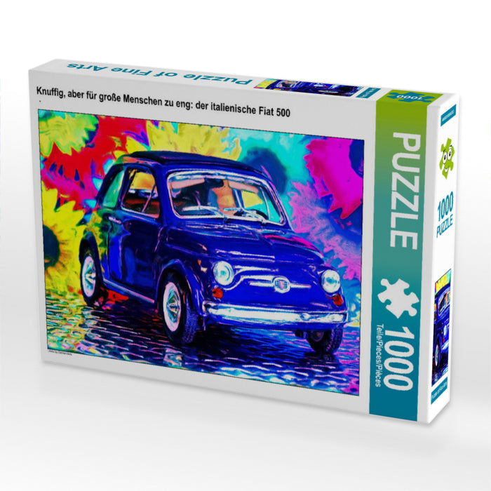 Mignonne, mais trop étroite pour les personnes de grande taille : la Fiat 500 italienne - Puzzle photo CALVENDO 