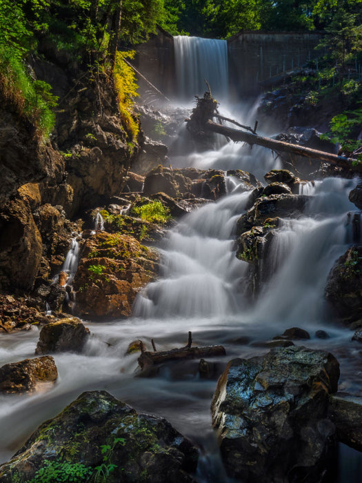 Waterfall in the Allgäu - Upper cascade in the Faltbachtobel - CALVENDO photo puzzle 