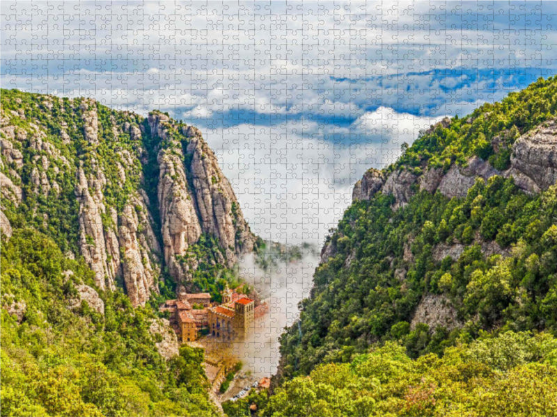 Monastère de Montserrat en Espagne - Puzzle photo CALVENDO 