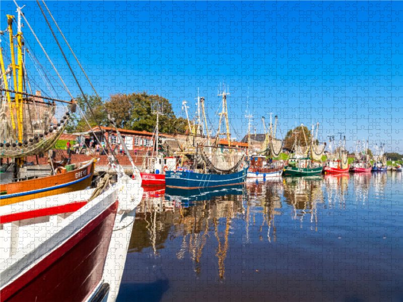Kutterflotte im Greetsieler Hafen - CALVENDO Foto-Puzzle