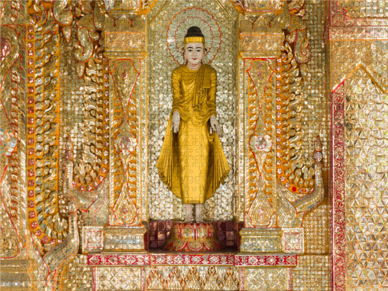 Mandalay, statue de Bouddha sur la colline de Mandalay - Puzzle photo CALVENDO 