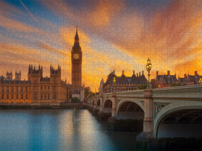 Big Ben au coucher du soleil - Puzzle photo CALVENDO 