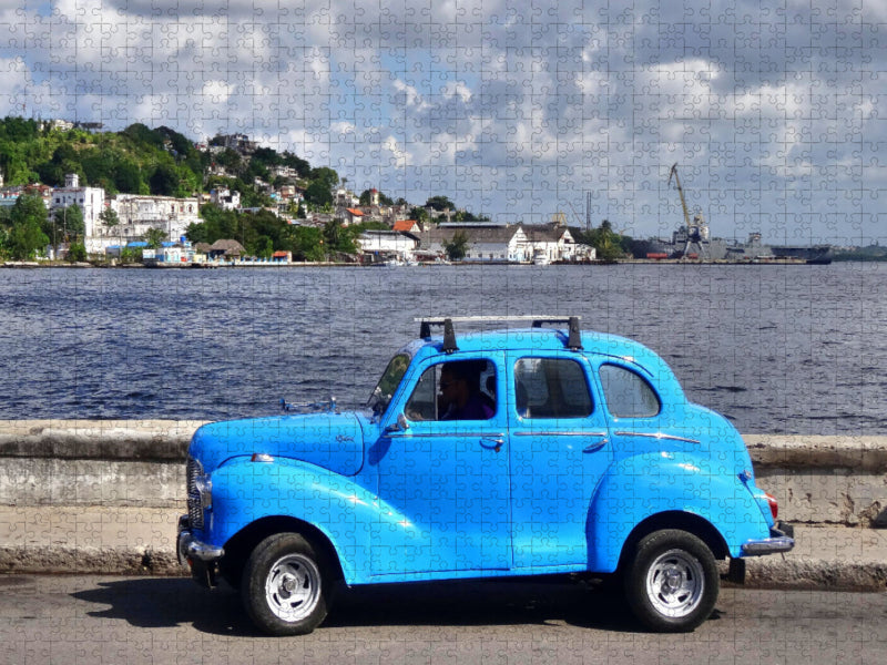 Der britische Oldtimer Austin A40 Devon in Havanna - CALVENDO Foto-Puzzle
