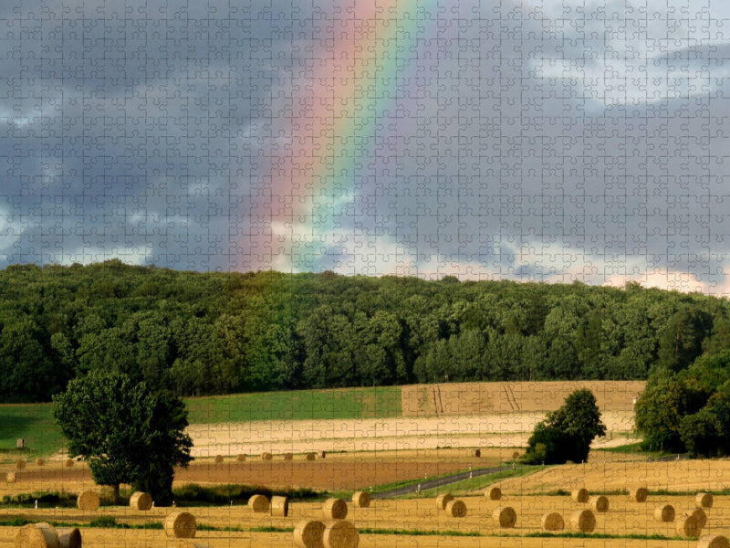 Rainbow over the scythe stone - CALVENDO photo puzzle 