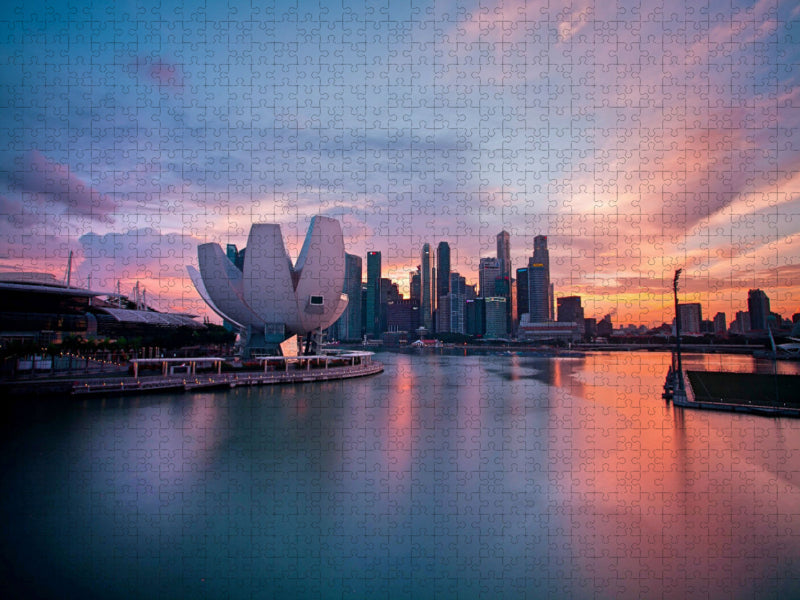 Blue hour in Singapore - CALVENDO photo puzzle 