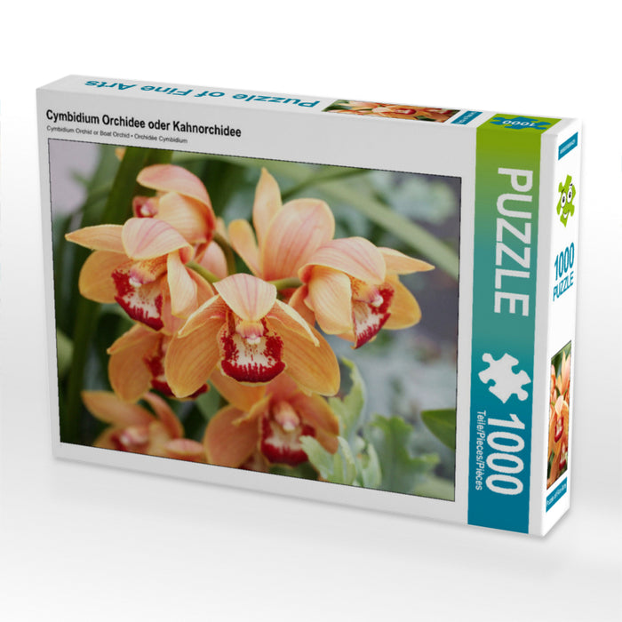 Orchidée cymbidium ou orchidée bateau - Puzzle photo CALVENDO 
