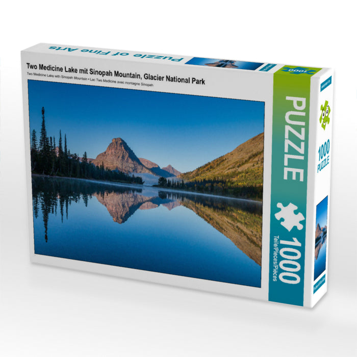 Two Medicine Lake with Sinopah Mountain, Glacier National Park - CALVENDO photo puzzle 