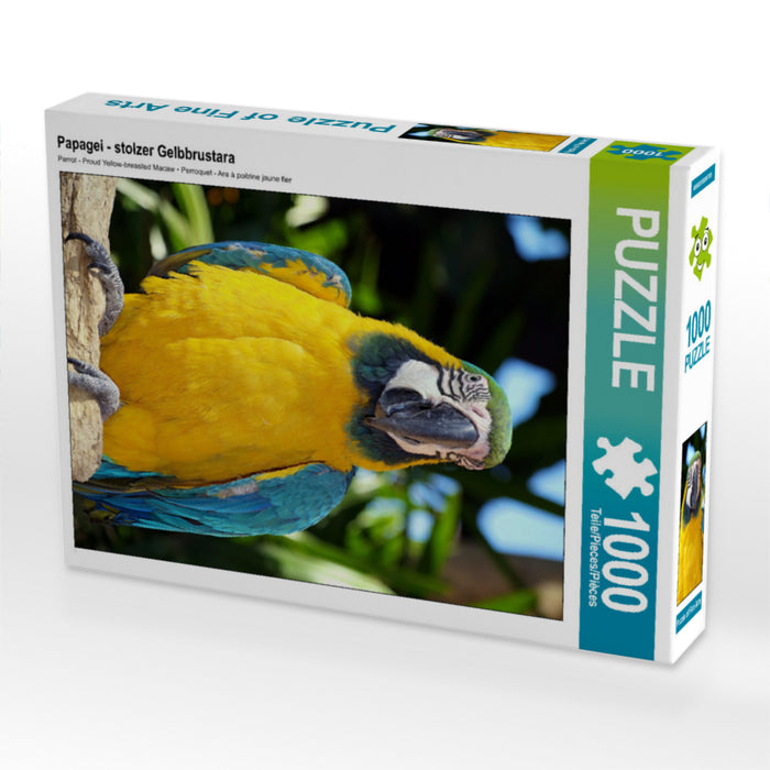 Perroquet - fier ara à poitrine jaune - Puzzle photo CALVENDO 