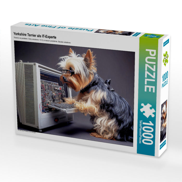 Yorkshire Terrier als IT-Experte - CALVENDO Foto-Puzzle