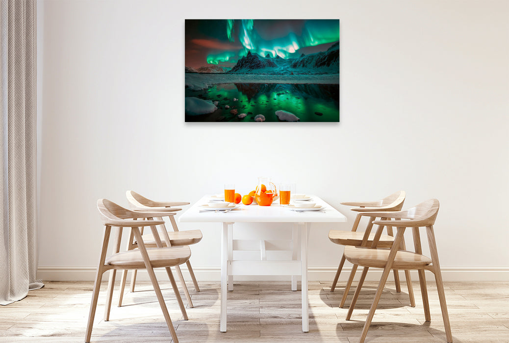 Premium textile canvas Aurora Borealis 