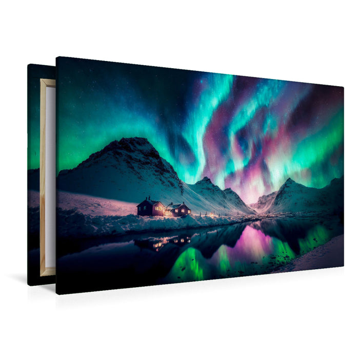 Premium textile canvas Aurora Borealis 