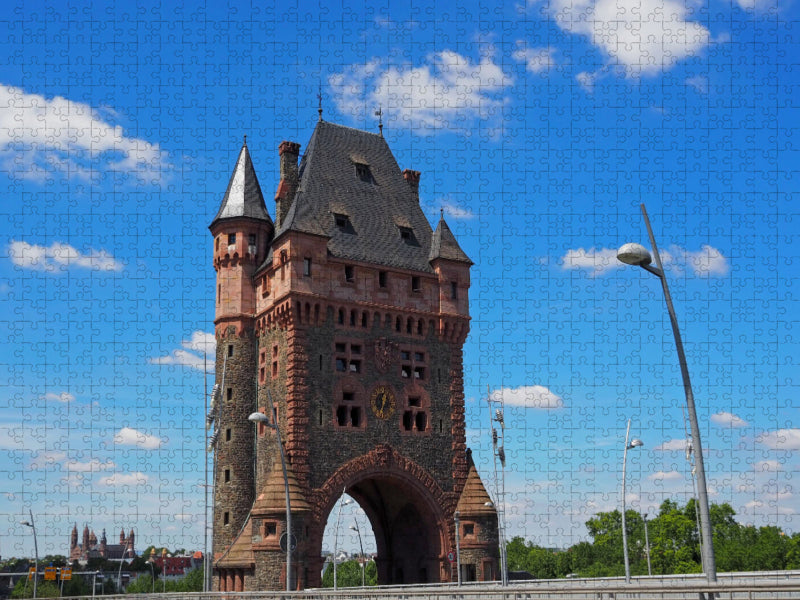 Das Nibelungentor über dem Rhein - CALVENDO Foto-Puzzle