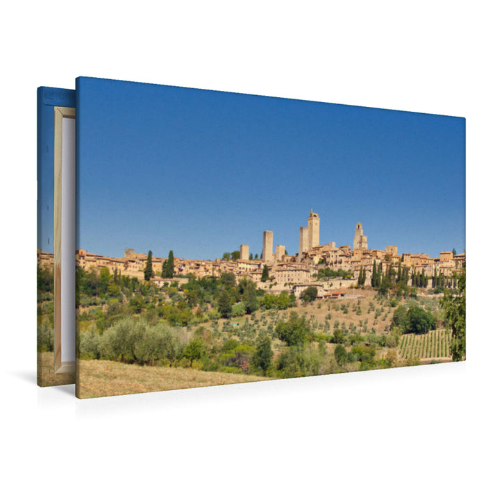 Premium Textil-Leinwand Ein Motiv aus dem Kalender Impressionen aus San Gimignano