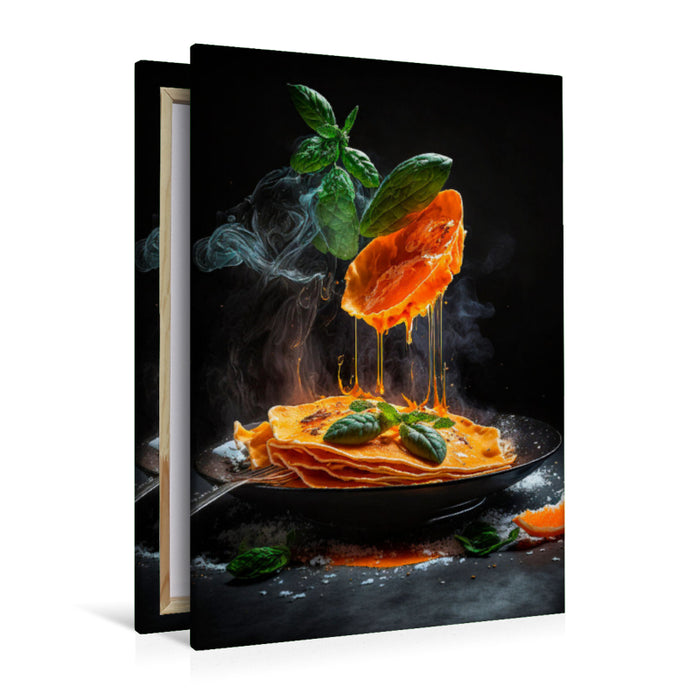 Premium textile canvas Crepe Suzette with oranges 