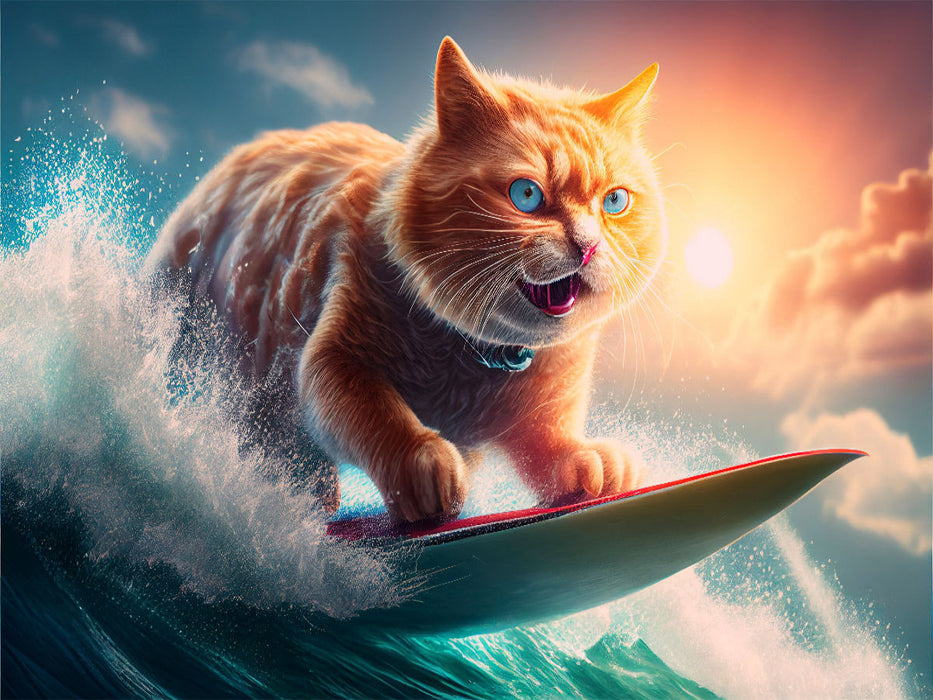 Let's surf the wave - CALVENDO photo puzzle 
