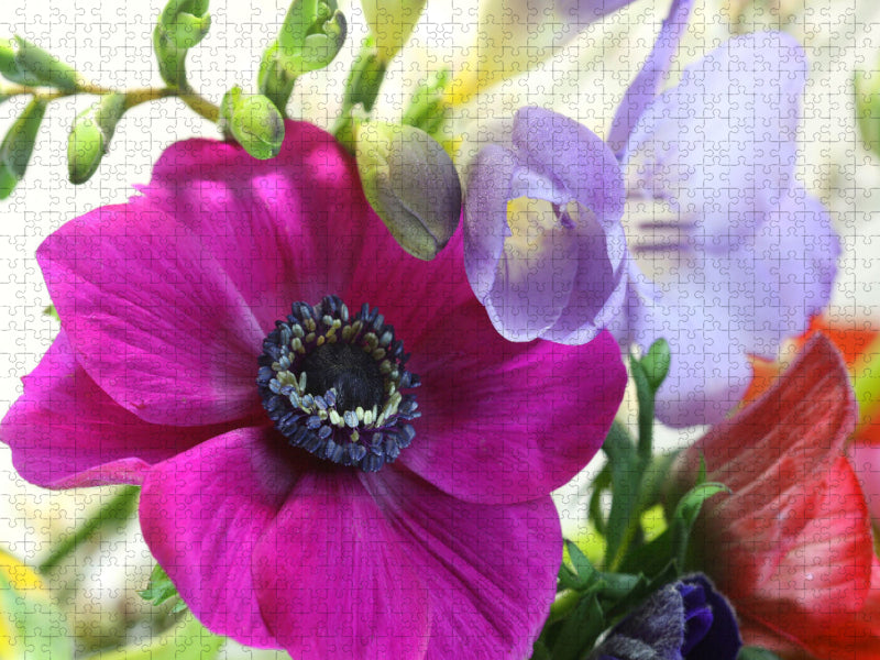 Anemonen und Freesie - CALVENDO Foto-Puzzle'