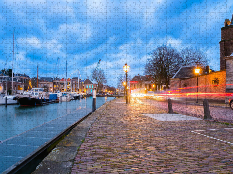 Dordrecht, Korte Geldersekade (pose longue) - Puzzle photo CALVENDO 