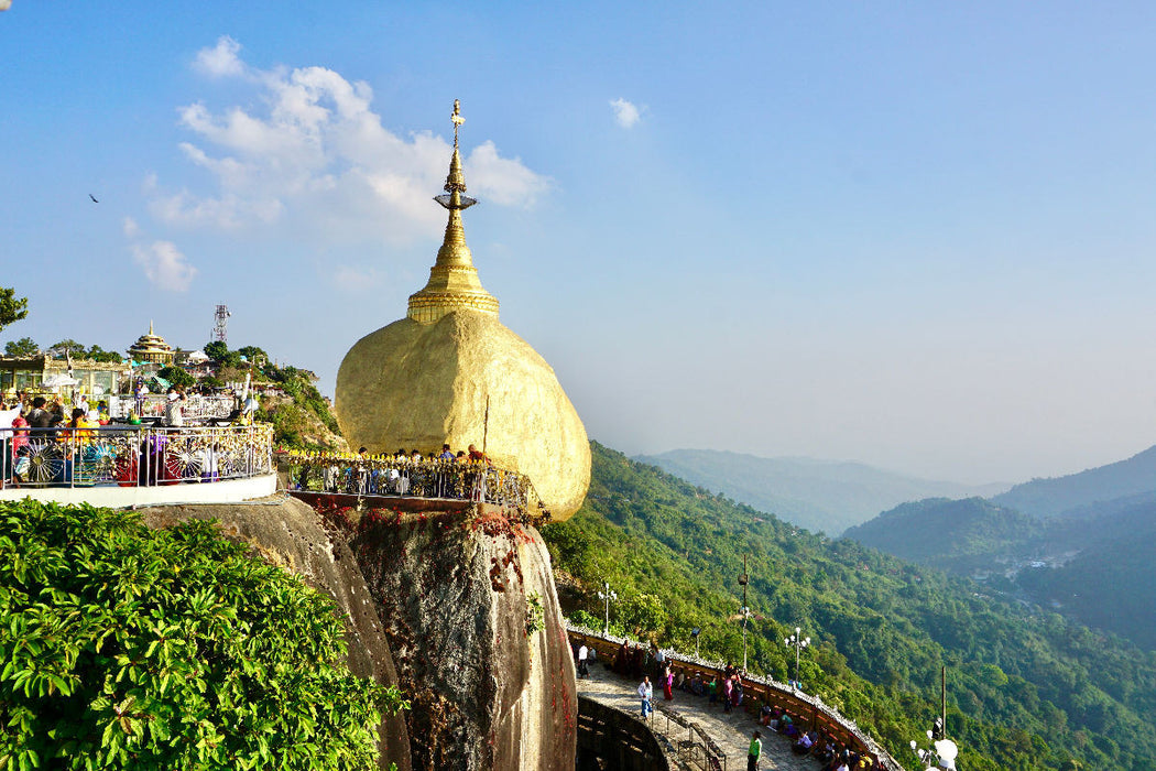 Premium textile canvas Golden Rock, Myanmar 