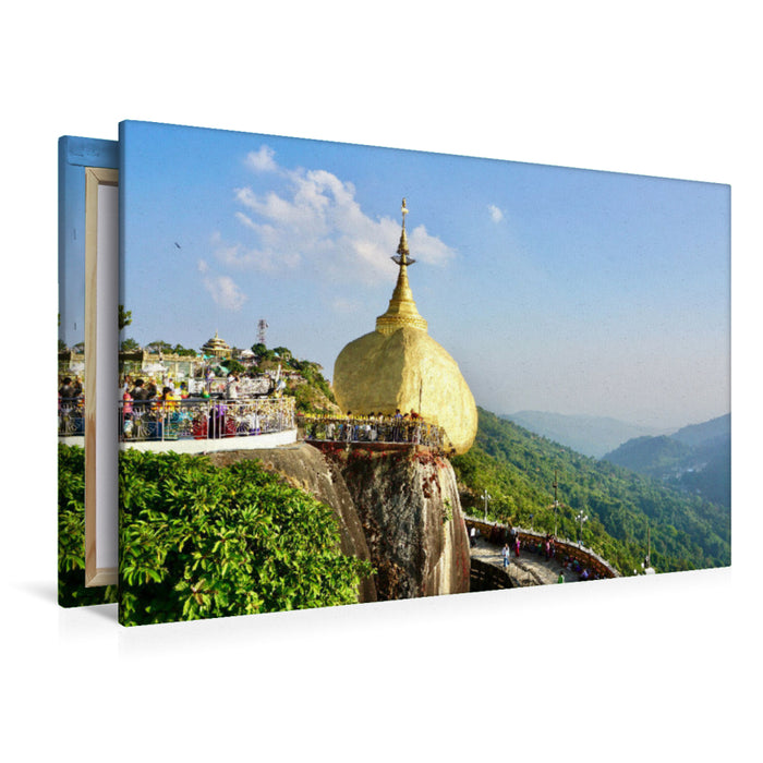 Premium Textil-Leinwand Goldener Fels, Myanmar