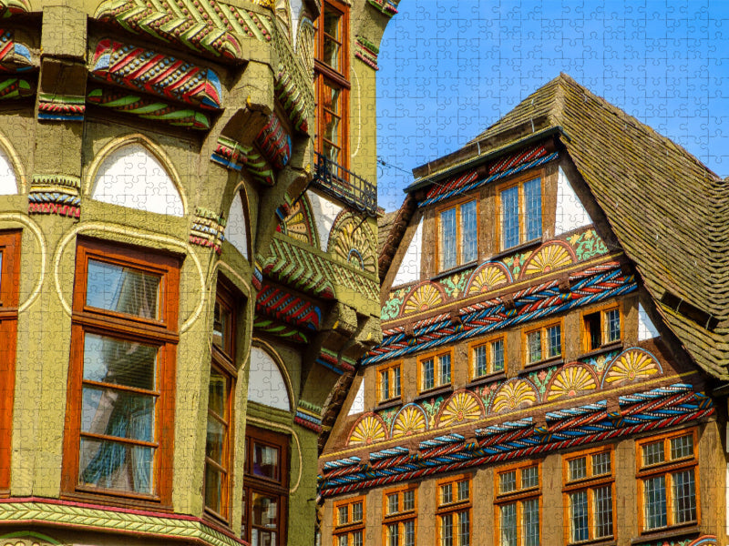 Historische Fachwerkhäuser am Marktplatz - CALVENDO Foto-Puzzle