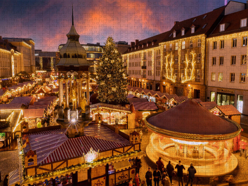 Weihnnachtsmarkt auf dem Alten Markt - CALVENDO Foto-Puzzle