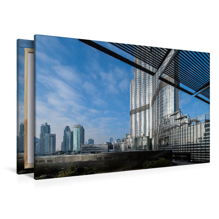 Premium Textil-Leinwand Burj Khalifa