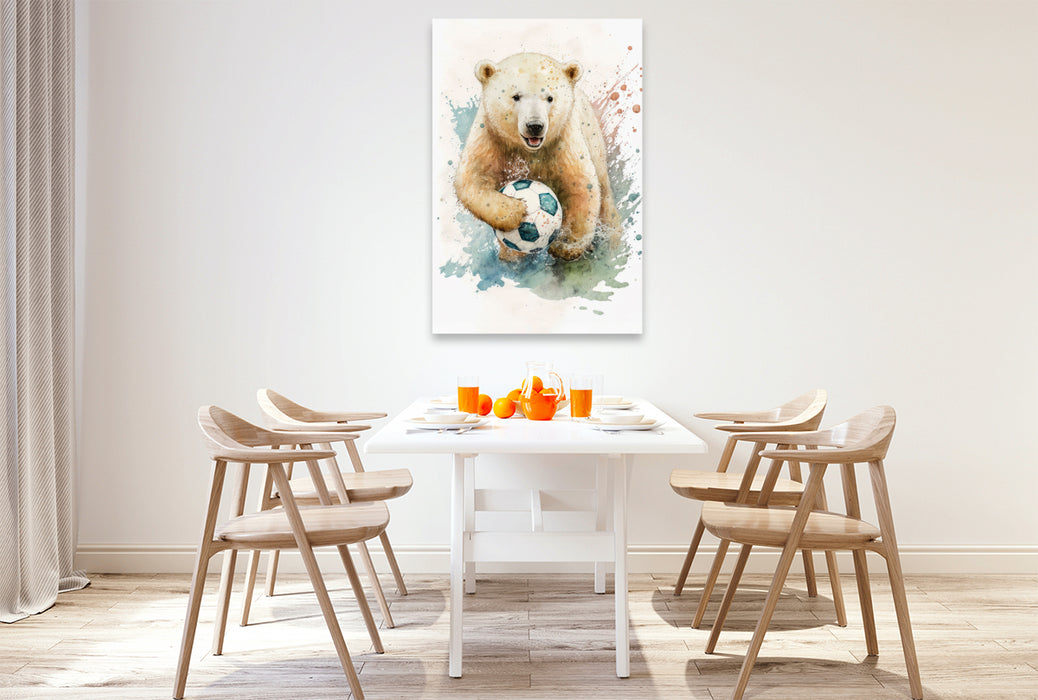 Premium textile canvas Proud polar bear 