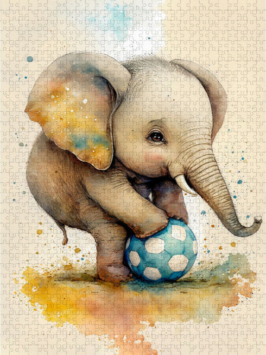 Pfiffiger Elefant - CALVENDO Foto-Puzzle