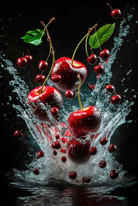 Premium textile canvas cherries 