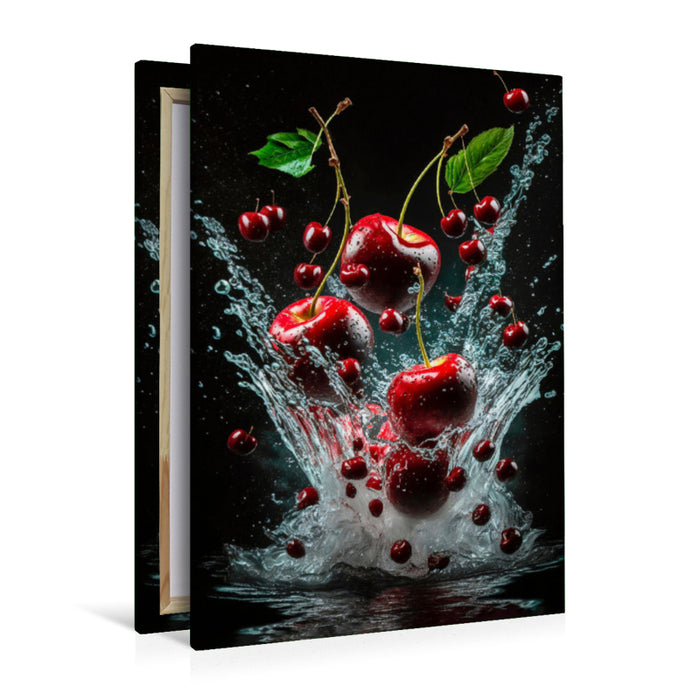 Premium textile canvas cherries 