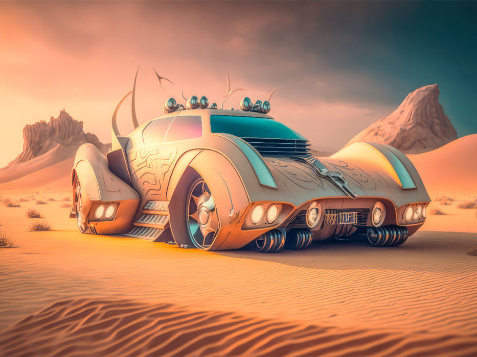 Futuristic desert car - CALVENDO photo puzzle 