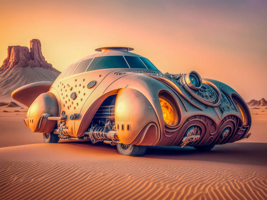 Voiture futuriste du désert - Puzzle photo CALVENDO 