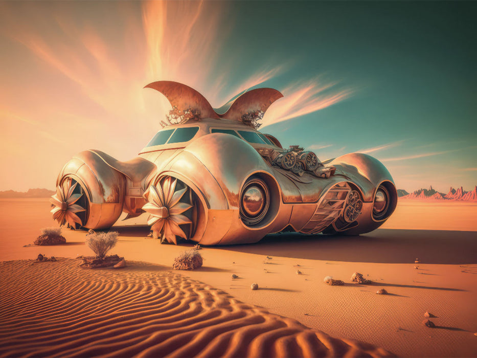 Voiture futuriste du désert - Puzzle photo CALVENDO 