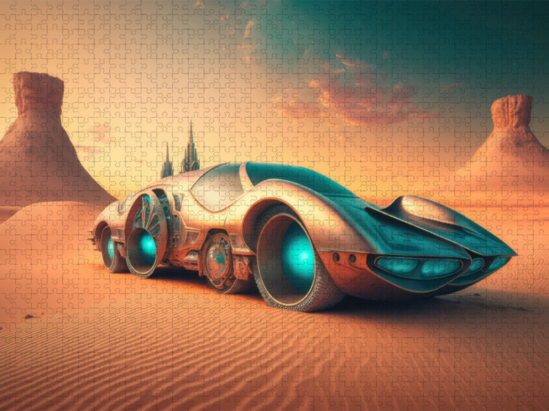 Futuristic desert car - CALVENDO photo puzzle 