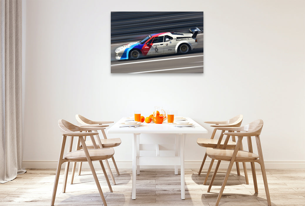 Premium textile canvas BMW M1 - Used in motorsport in the early 1908s 