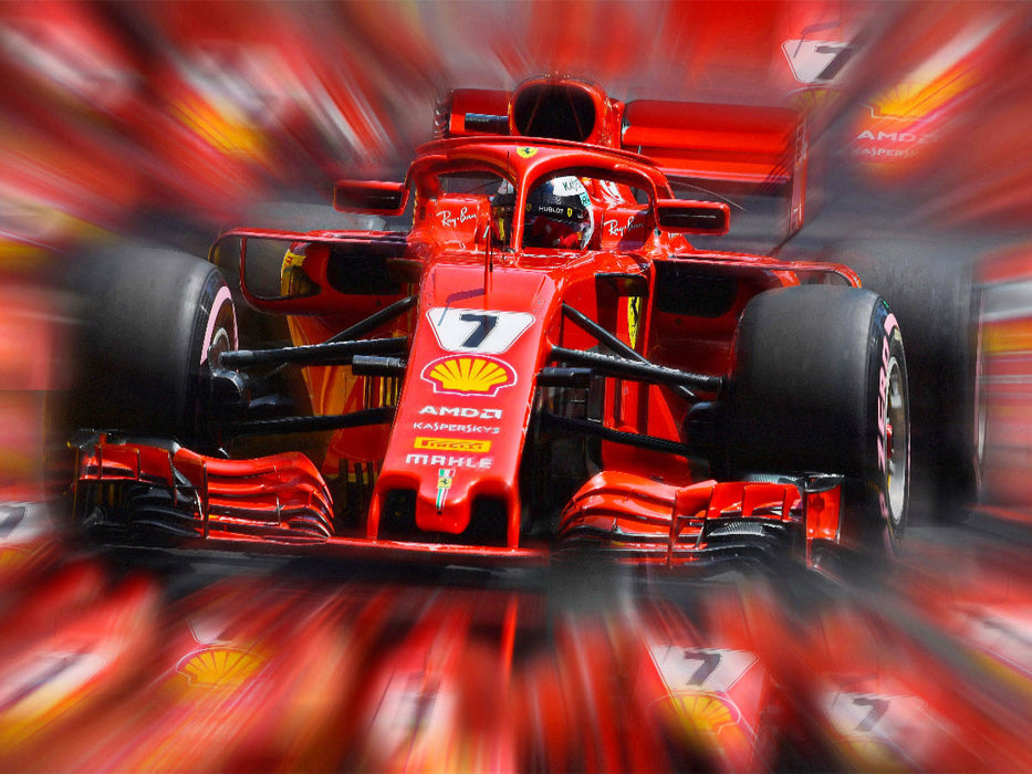 Kimi Räikkönen aus Finnland im Ferrari F1. - CALVENDO Foto-Puzzle