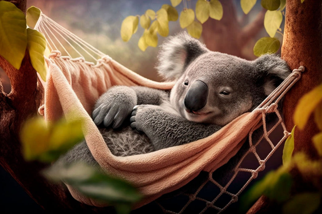 Premium Textil-Leinwand Entspannungs-Koala