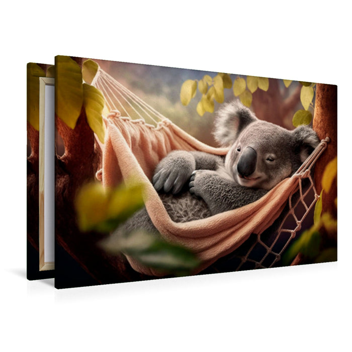 Premium Textil-Leinwand Entspannungs-Koala